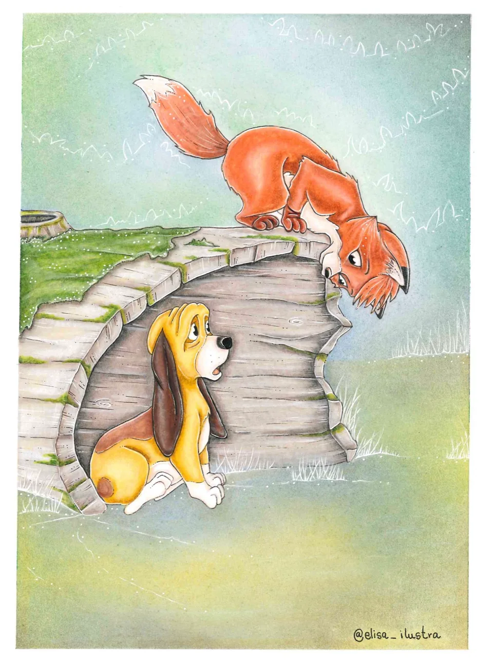 Los entrañables Tod y Tobi de los clásicos de la animación.